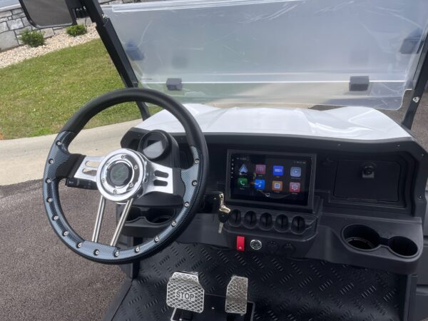 White Golf Cart