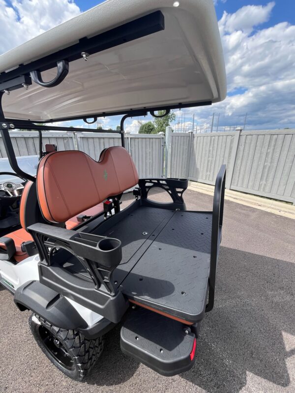 Bolt EV X4 White Brown Leather Seats Golf Cart