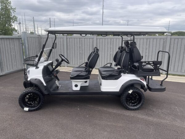 Bolt EV X6 White Black Club Seats Golf Cart