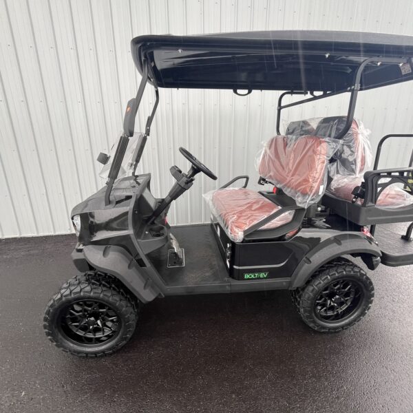 Bolt EV X4 White Brown Seats Golf Cart