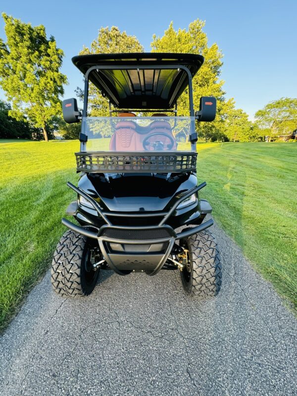 Bolt EV X4 Black Brown Stitch Golf Cart