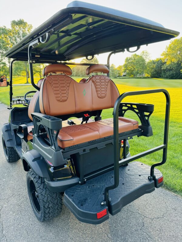 Bolt EV X4 Black Brown Stitch Golf Cart