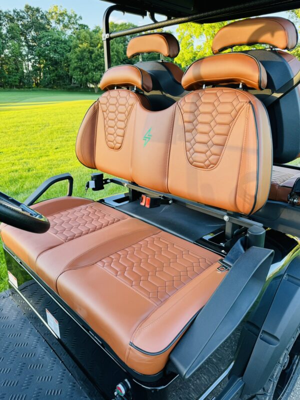 Bolt EV X4 Black Brown Stitch Golf Cart