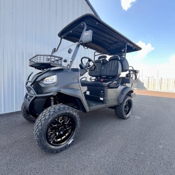 Bolt EV X4 Matte Black Diamond Stitch Golf Cart