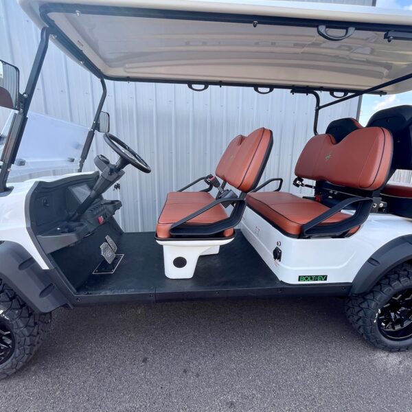 White Golf Cart